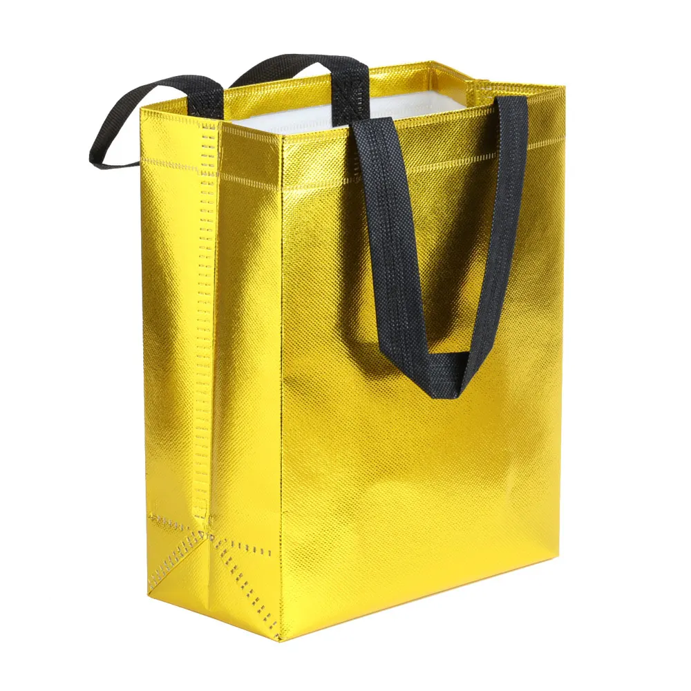 Shiny Colorful Reusable Gift Bag - Non-Woven Eco-Friendly Handbag for Business and Wholesale