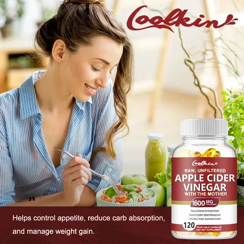 Apple Cider Vinegar Capsules Weight Management Digestion Detoxification and Immunity Relieve Gas and Bloating Apple Cider Vinegar Supplement