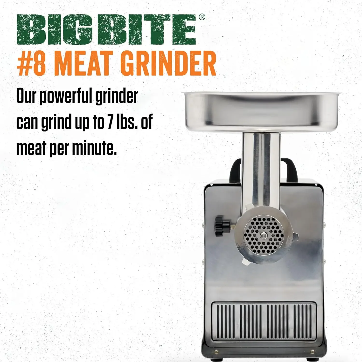 Products BigBite #12 Meat Grinder and Grinder Foot Switch Bundle, 0.75 HP Stainless Steel Electric Meat Grinder Machine 2