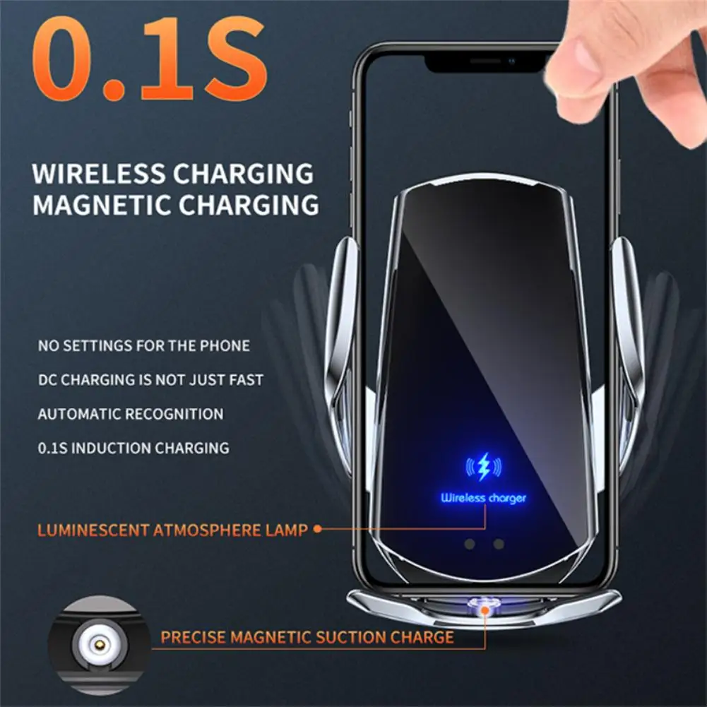 

Car Wireless Charger Phone Bracket Induction Opening / Closing Navigation Fixing Frame Fast Charging Auto Holder