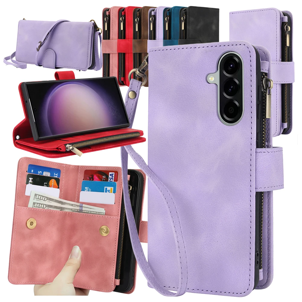 Stylish Lanyard Purse Phone Case with Card Holder and Detachable Strap