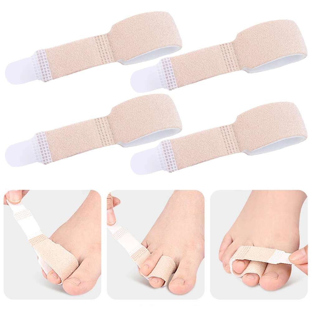 4Pcs Hammer Toe Straightener Improve Foot Health Overlapping Toes Corrector Brace Orthopedic Separator for Broken Crooked Toes