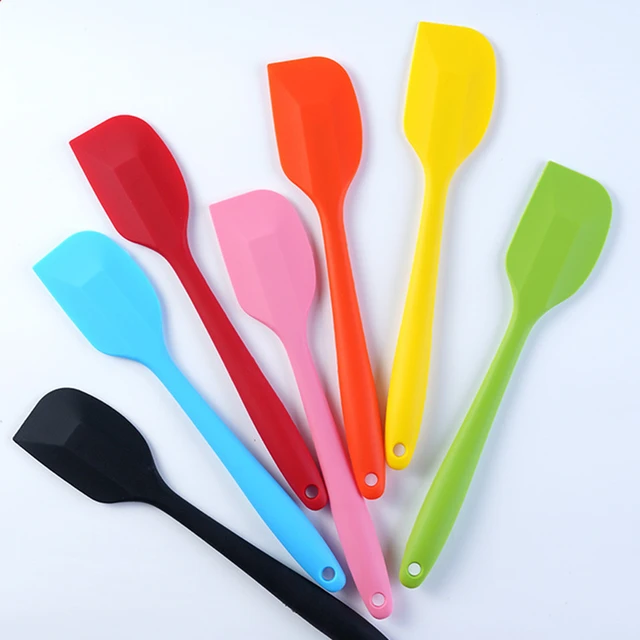 Flexible Silicone Spatula Set Heat Resistant Non Stick - Red,Orange,Blue