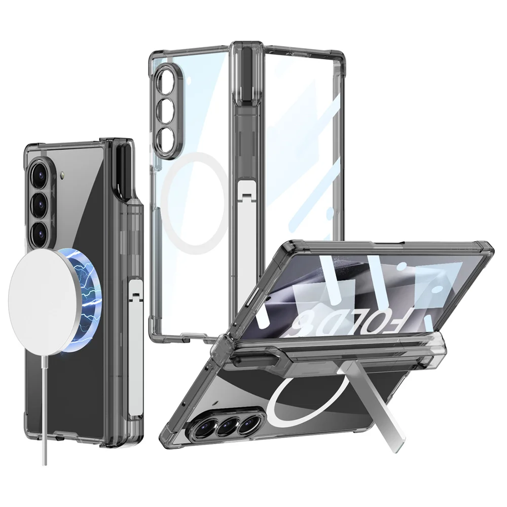 Transparent MagSafe Case with Airbag Hinge Protection and S Pen Holder