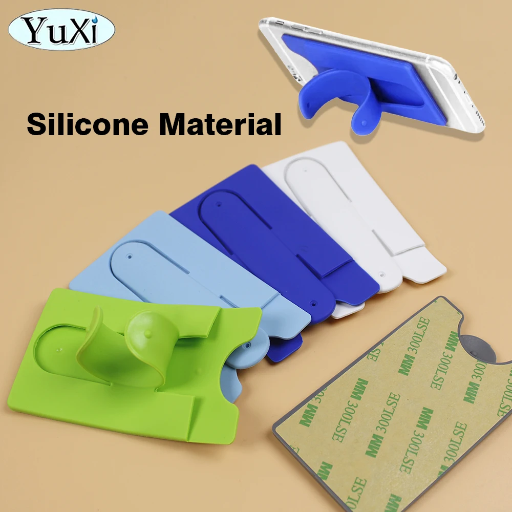 Colorful Silicone Adhesive Phone Wallet & Stand
