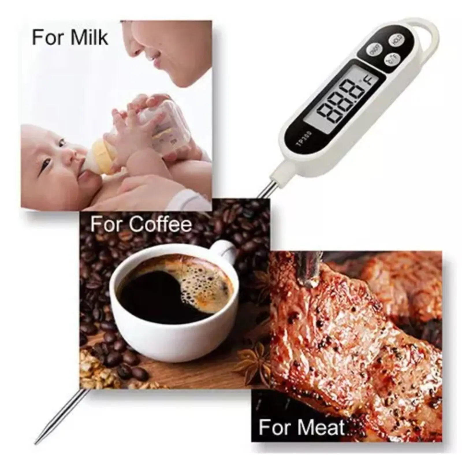Digital Kitchen Thermometer Electronic Cooking Food Probe Water Milk Meat Wireless for Bbq Home
