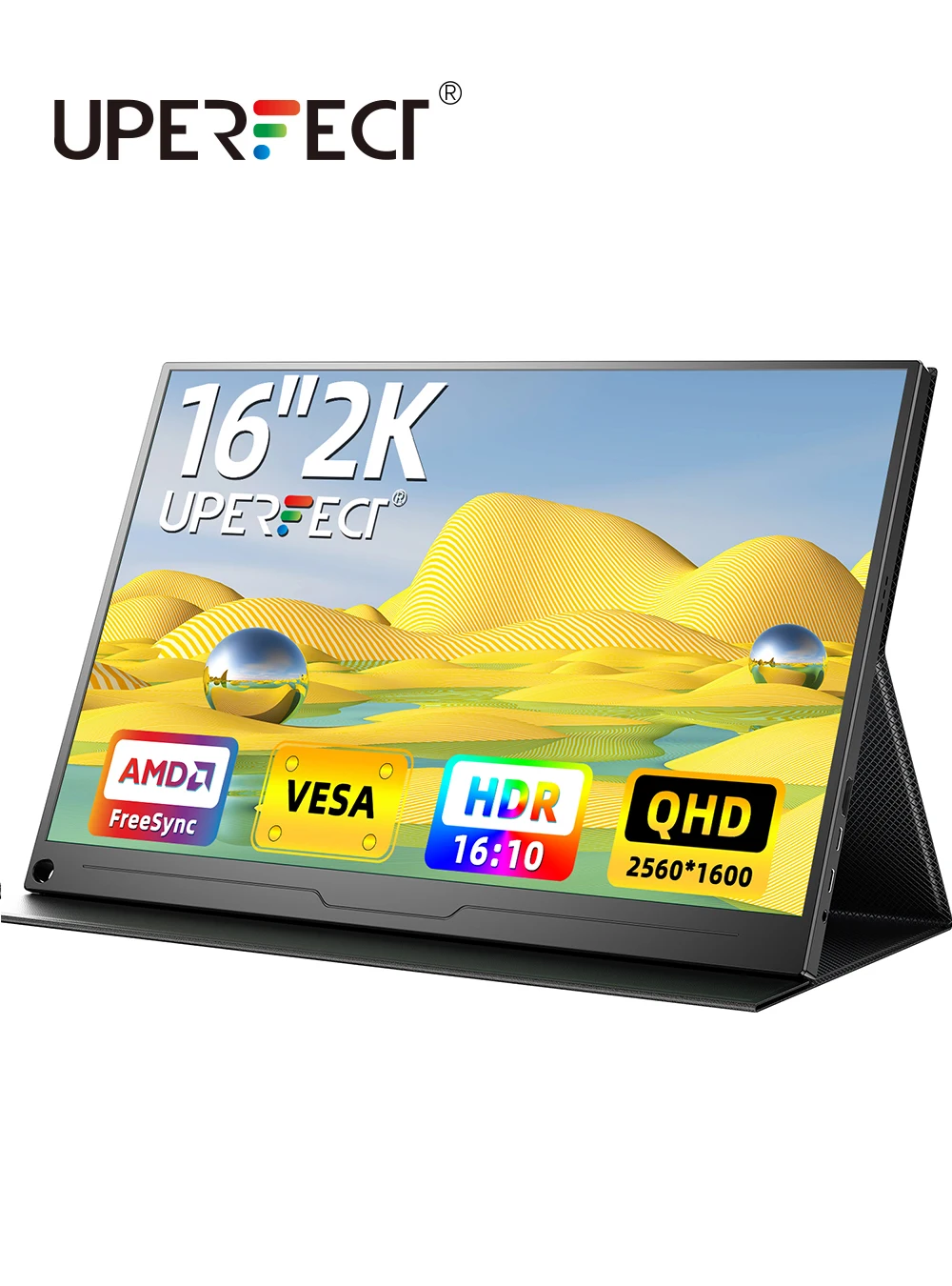 

UPERFECT 16-дюймовый портативный монитор 2K QHD 2560 x 1600 IPS мобильный монитор с HDMI Type-C для портативных ПК Mac Phone PS4 Совместимость с VESA