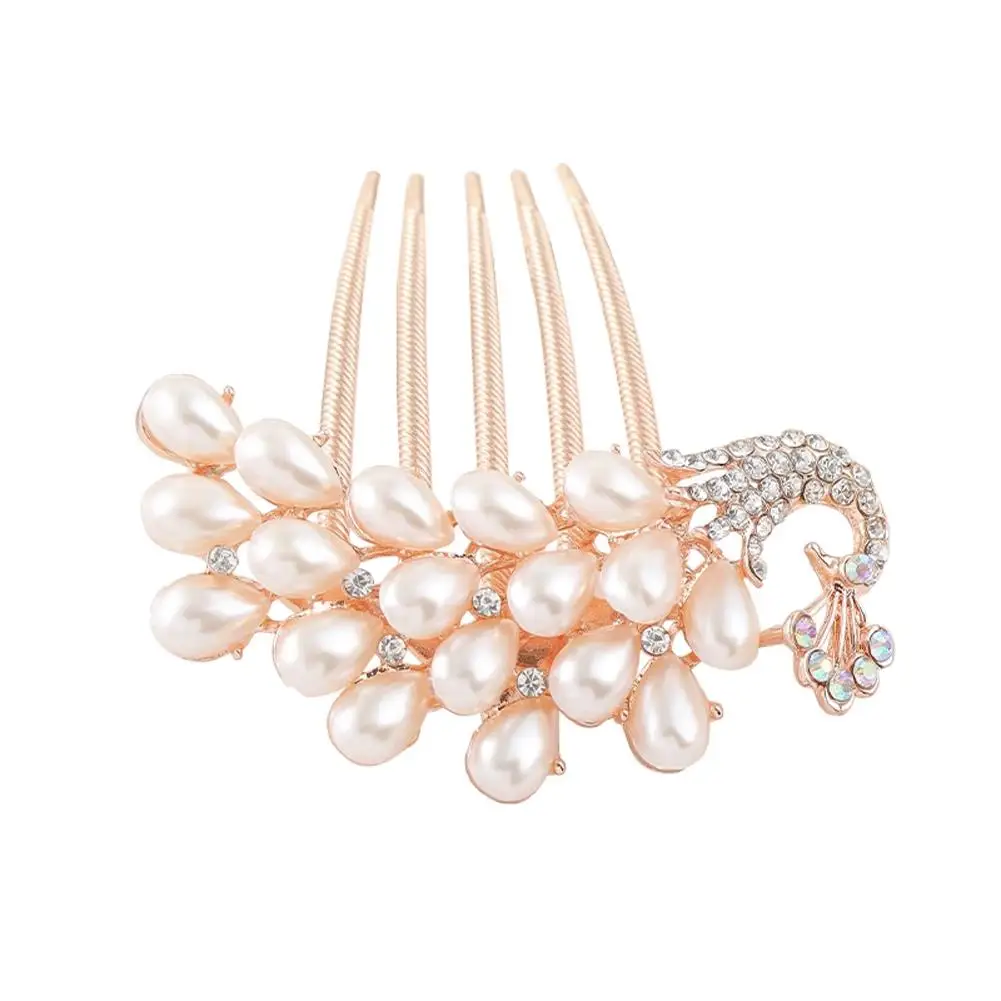 Hair Plug Pearl Hair Comb Comb Insertion Butterfly Rhinestone Insertion Coil Knot Alloy Hair Elegant Hair Inserts Accessory Y3E3