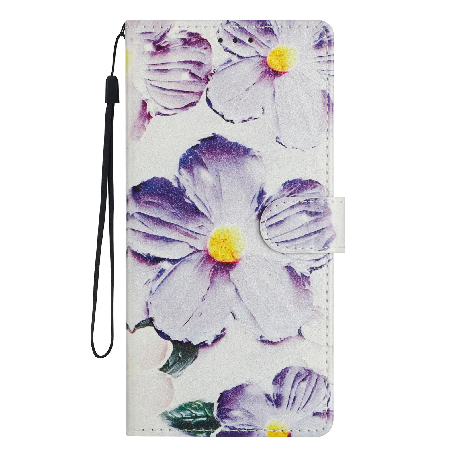 3D Butterfly Flower Leather Flip Phone Case Cover