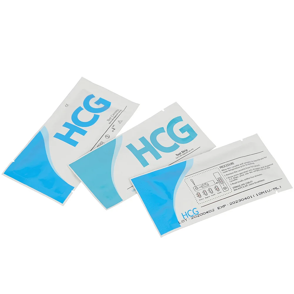 5pcs HCG Tester with Cup One-Step Over 99% Accuracy Test Card Rapid Response Early Fertility Tests Predictor Pregnancy Tests
