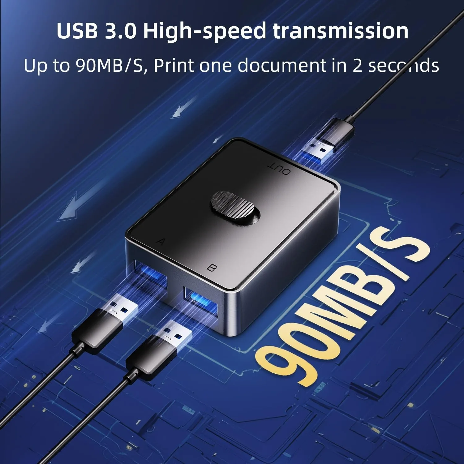 Universal Bi-Directional USB Switch for Seamless Device Sharing