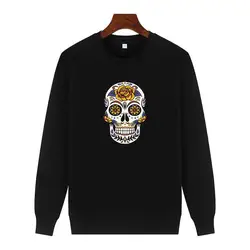 Cool Graphic Sweatshirts Bitcoin Crypto Leisure Btc Cryptocurrency Skull Round Neck Winter Thick Sweater Hoodie Men's Sportswear