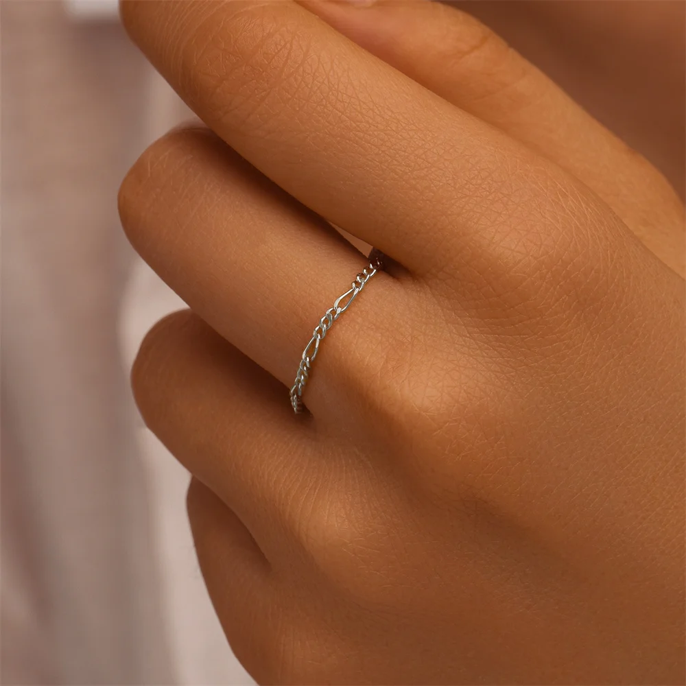 925 Sterling Silver Hollow Beading Simple Stackable Rings 1pc For Women silver ring silver rings