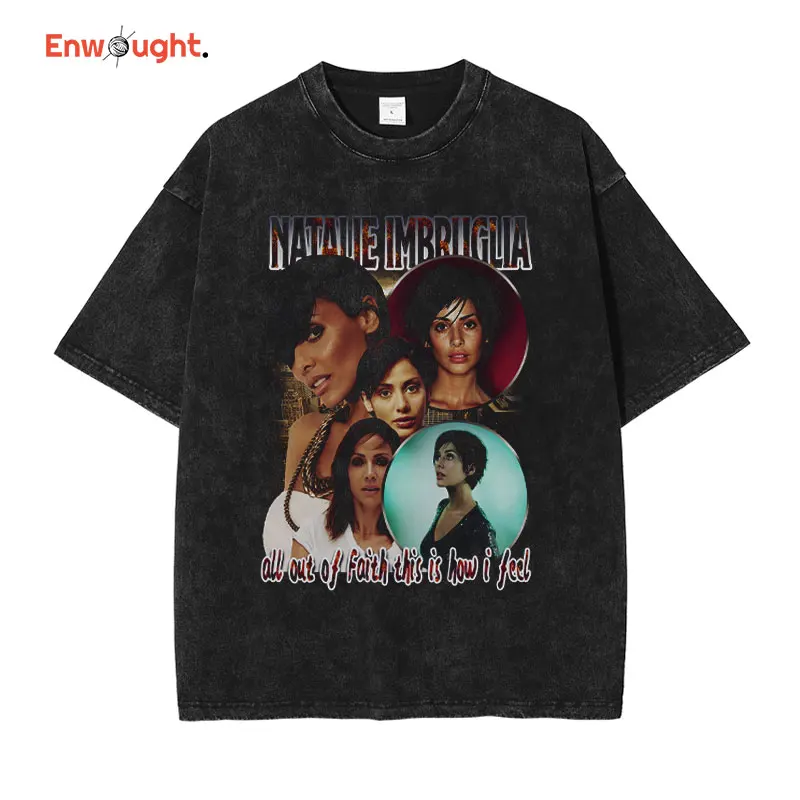 

Natalie Imbruglia T Shirt Harajuku Female Singer Stars Vintage Washed Tops Tees Hip Hop Short Sleeve Oversized Retro T-shirt