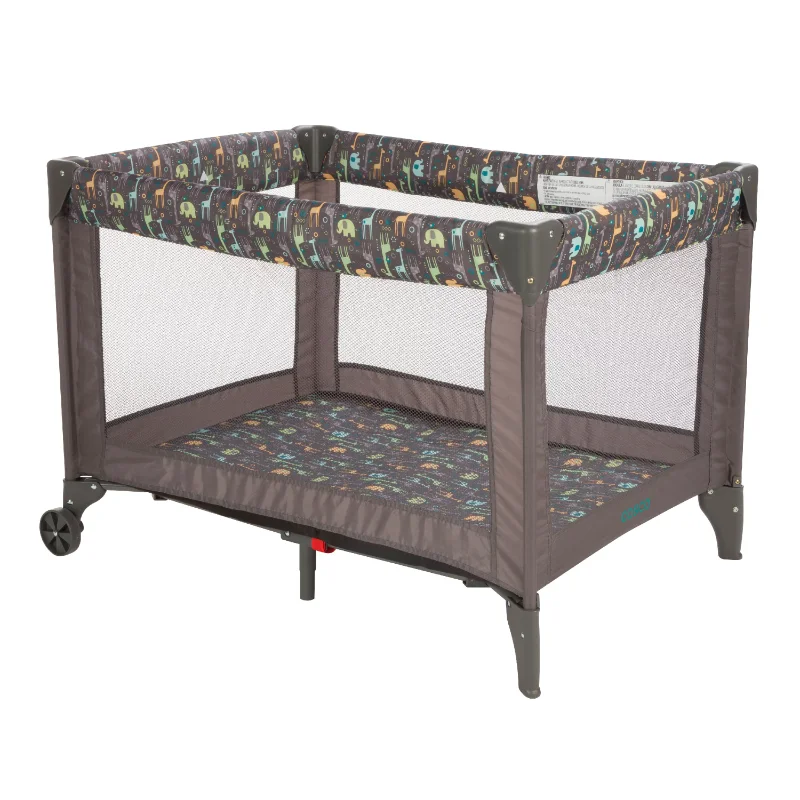 

Portable Compact Baby Play Yard Children's Bed Bases & Frames 4 Mesh Sides with Padded Floor Included Carry Bag for Travel