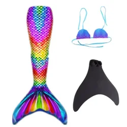 Enchanted Mermaid Tail Costume with Monofin - Perfect for Cosplay, Swim Parties & Fantasy Play (PURPLE)
