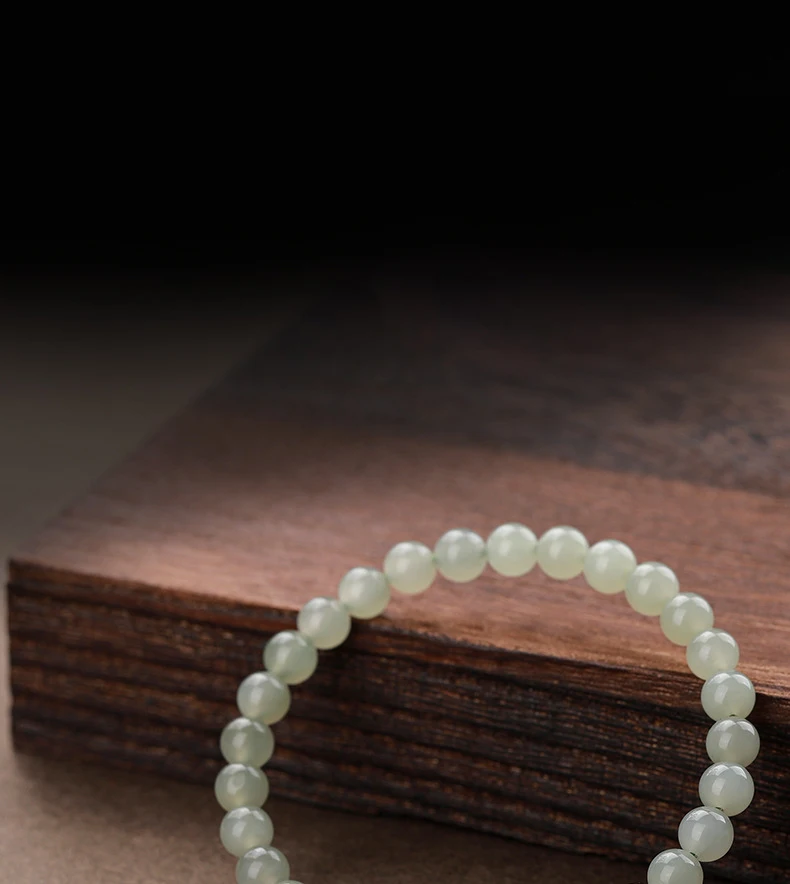 Mehrschichtiges Jade-Achat-Handseil mit gestapelten Perlen für Damen, neuer leichter Luxus, exquisite neue Handschnur im chinesischen Stil – Detail 3