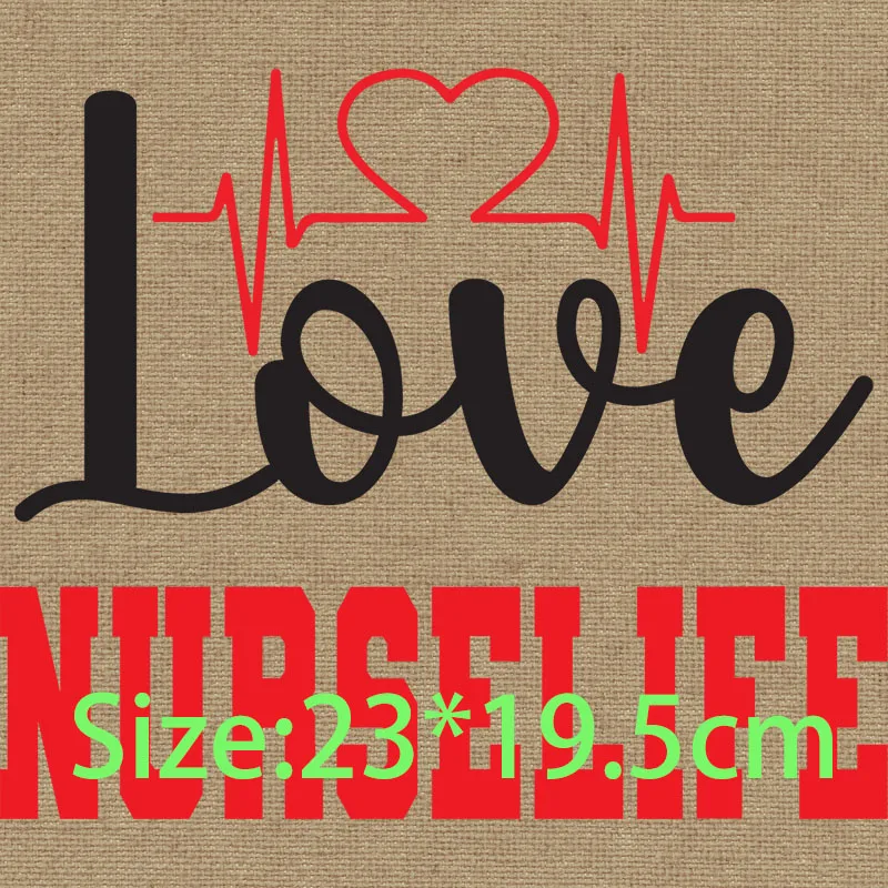 TRANSFERENCIA DE PRENSA I Love Nurse Life Blessed Future Nurse Nursing is a  Work of Heart Rockin The Nurse Life Wife Mom Nurse Print DTF