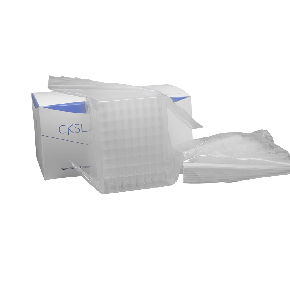 0.2ml Pcr 8 Strips Tube Lab Fluorescence Quantitative PCR Tube Strip 125pcs PP Centrifuge With Cover Medical Supplies