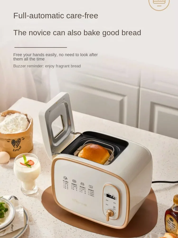 Bear Bread Maker Household Automatic Small Toasted Bread Toast Breakfast Multi-Function Dough Fermentation Cooking Appliances