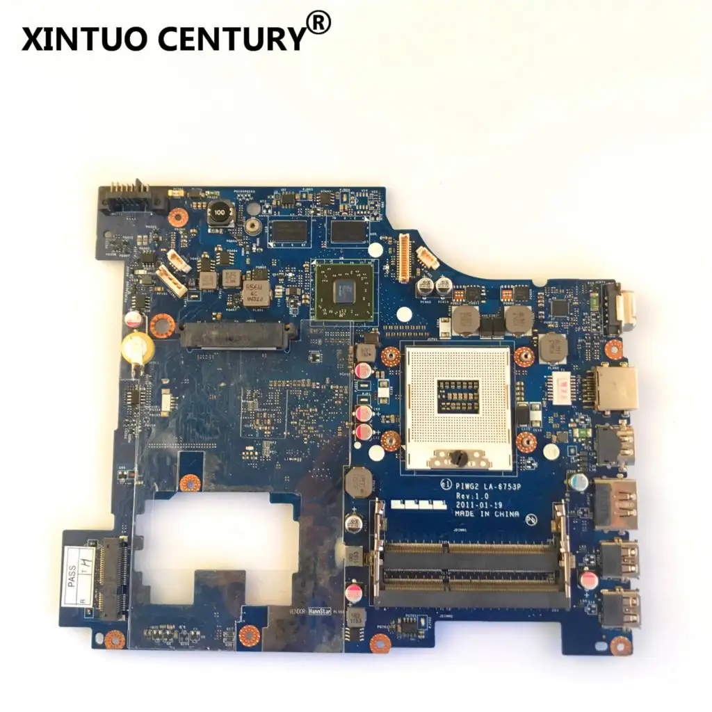 

Материнская плата PIWG2 для ноутбука Lenovo Ideapad G570, HM65 PGA989 DDR3 HD6370 512M, оптовая продажа и высокое качество, 100% Протестировано
