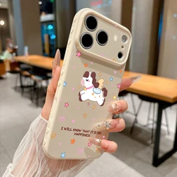 Cute Unicorn Pegasus Colorful Stars Heart Side Shockproof Soft Phone Case - iPhone 15 Plus (Vintage White)
