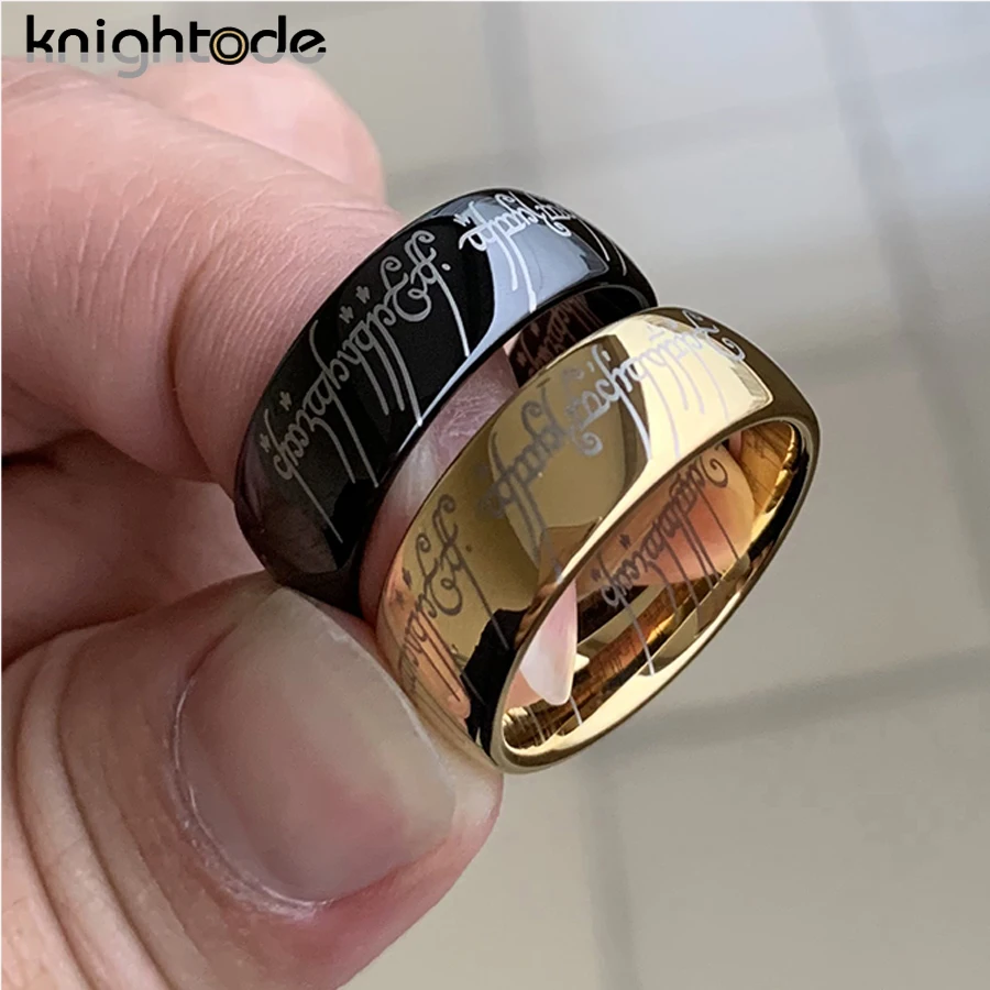 High Quality Tungsten Carbide Rings Top Engraving Three Colors To Choose Beveled Edges Polished Comfort Fit