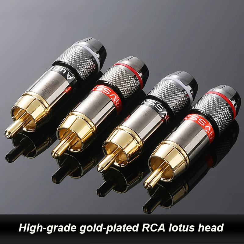 

High Fidelity Gold Plated RCA Adapter DIY Audio Box Plug DVD Microphone Audio Socket Audio Signal Cable Connector