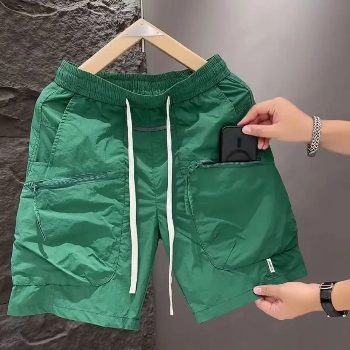 2025 Men Clothing Men's Shorts Trend Elastic Waist Sweatpants Summer Men Short Korean Fashion Streetwear Harajuku Shorts Men 2