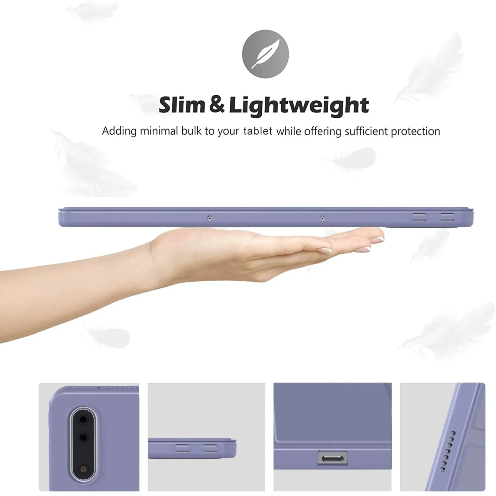 Premium Tablet Case with Tri-fold Stand and Smart Cover Design