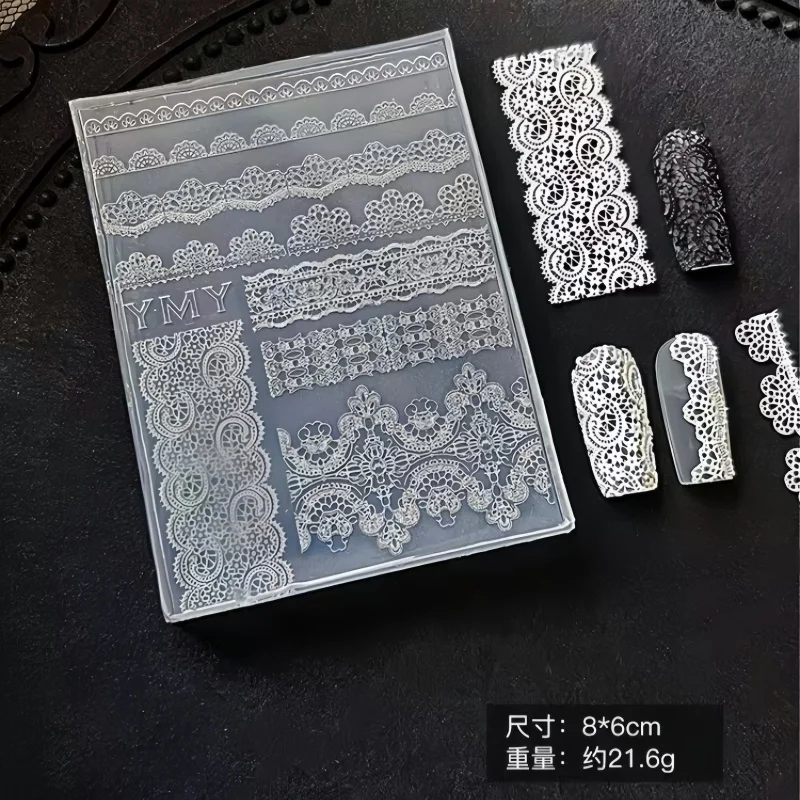 클래식 다용도 레이스 장미 나비 입체 네일 장식 아트 창의적인 네일 실리콘 몰드