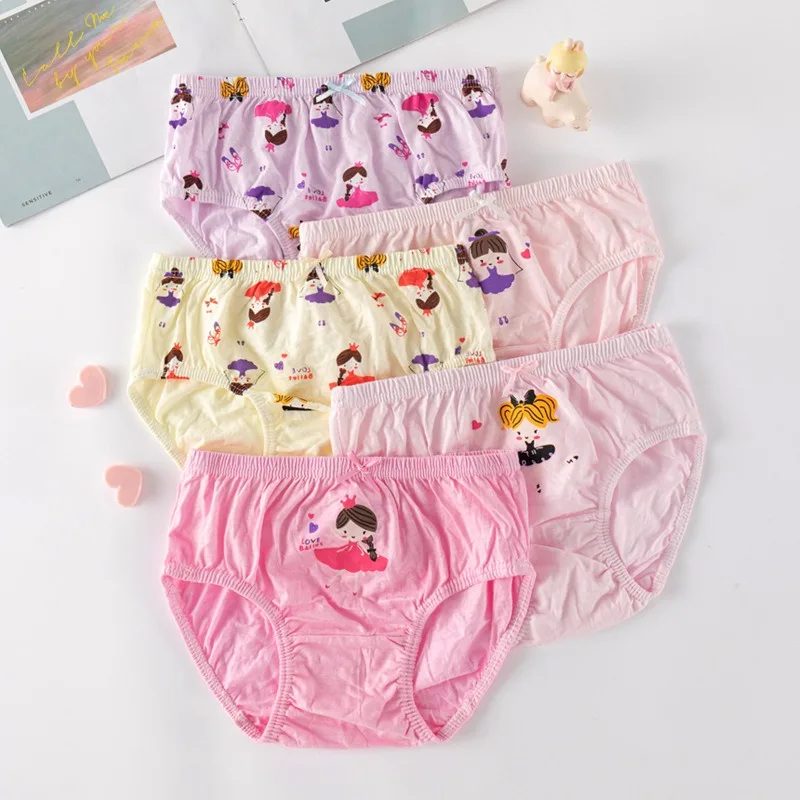 Hahan Baby Girls Cotton Panties - 6 Pack Soft Princess Briefs For Toddlers (6/7 Years, Multi-Color)