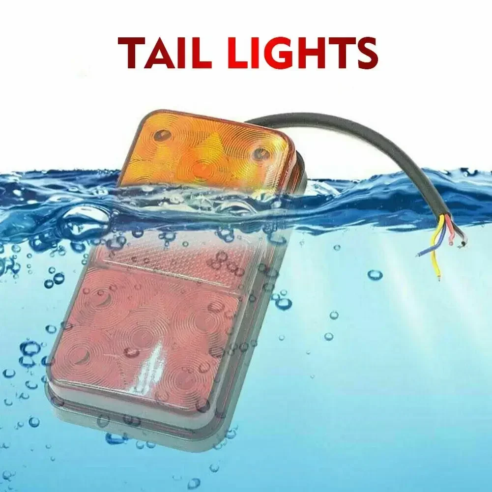 1/2Pcs Rear Tail Lights Lamps Truck Side Light 30W 12V Waterproof Super Bright Tail Signal Light Rear Indicator Lamp Accessories