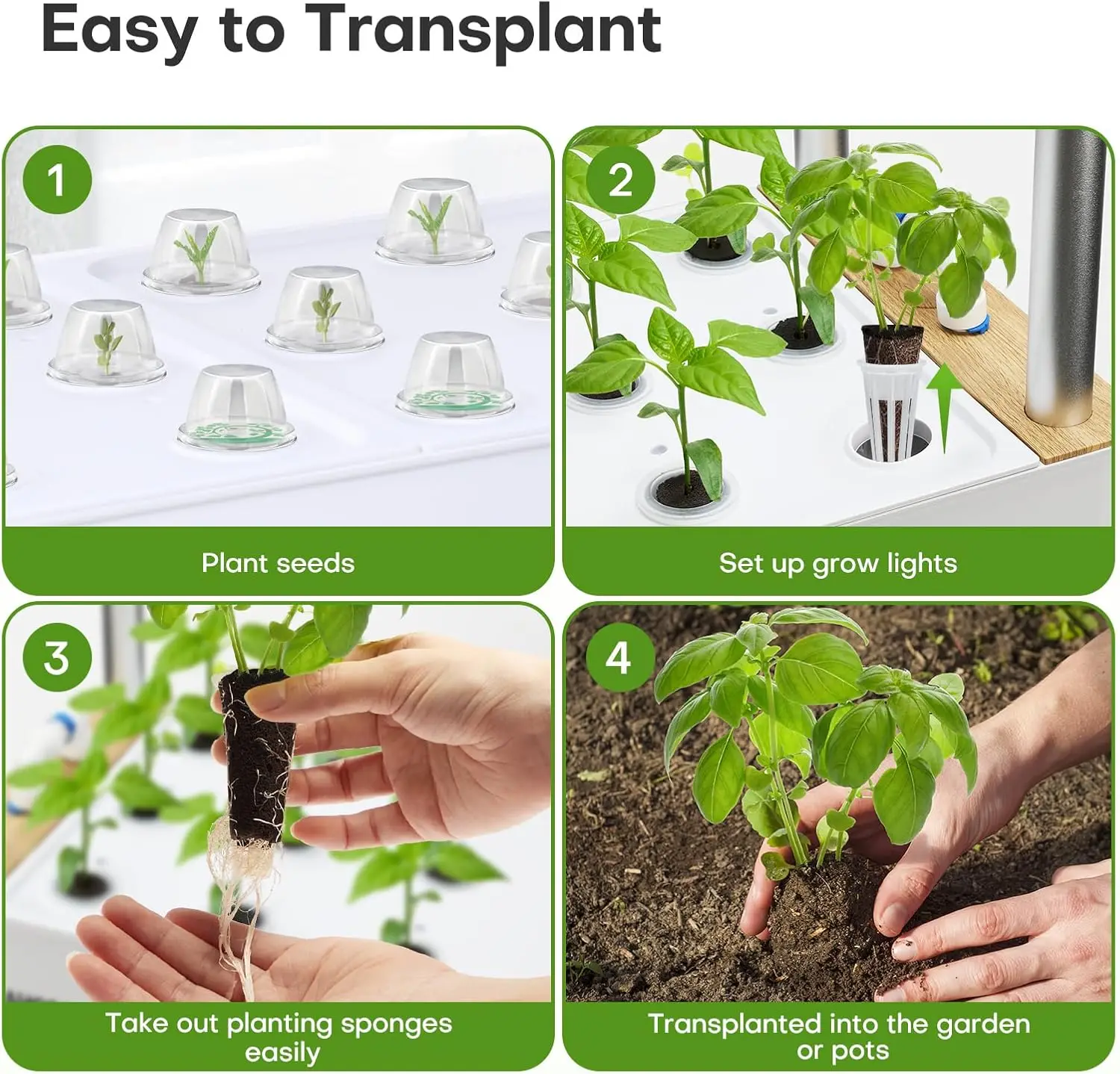 60-Pod Hydroponic Indoor Garden with LED Grow Light 4