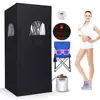 Portable Sauna Box Tent 3L 1100W Home Spa Full Body Detox Foot Massager LED Light Control Rust-proof Stainless Steel Steam 2