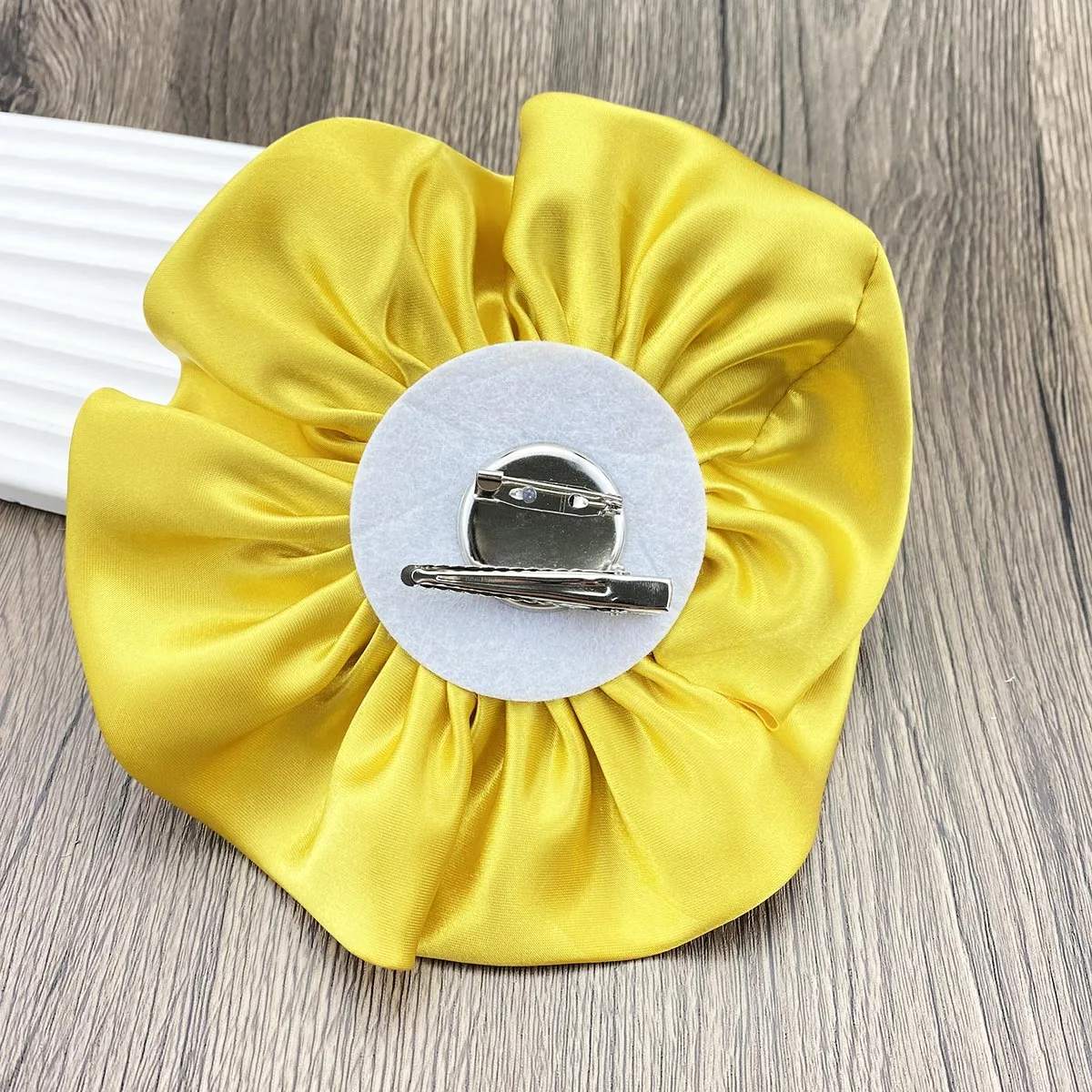 Broche De Tecido Para Mulheres, Pin De Cabelo Flor Romântico, Acessórios Da Moda, 12 Cores