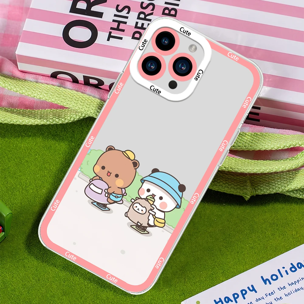Adorable BuBu DuDu Transparent Phone Case with Bezel Cover