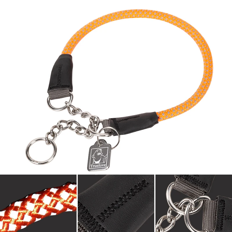 

Winhyepet Dog Choke Collar Traveling Pet P Chain Training Walking Genuine Collars for Puppy Medium Large Dogs Pitbull