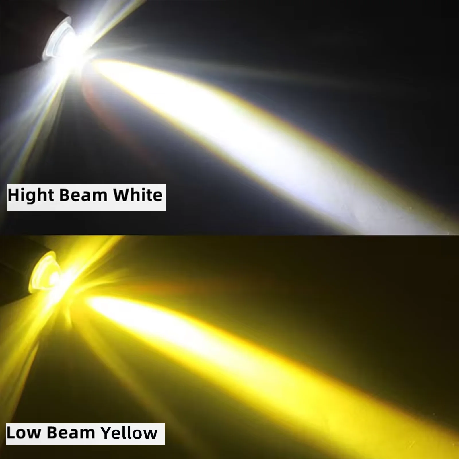 Motorcycle LED Lights 1pcs BA20D H4 LED Bulbs Motorcycle Accessories Headlight CSP Lens White Yellow Motorbike Scooter Fog Lights 12V 6000K
