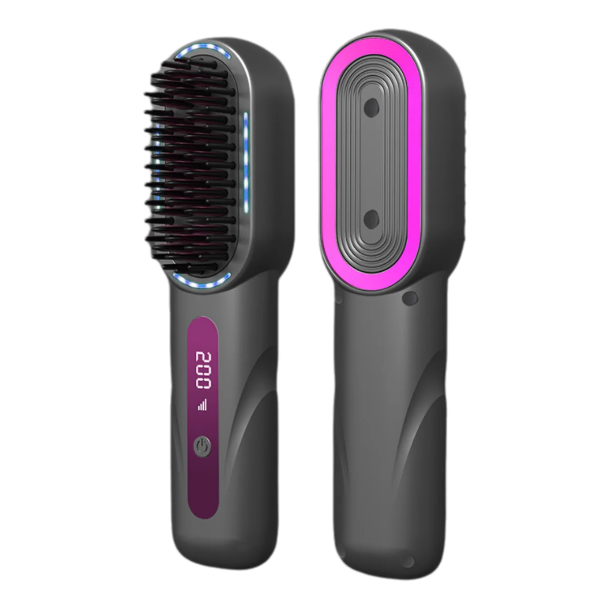 Hot Selling Negative Ion Travel Straightening Brush with 4-level Temperature Adjustable USB Charging Straightening Comb