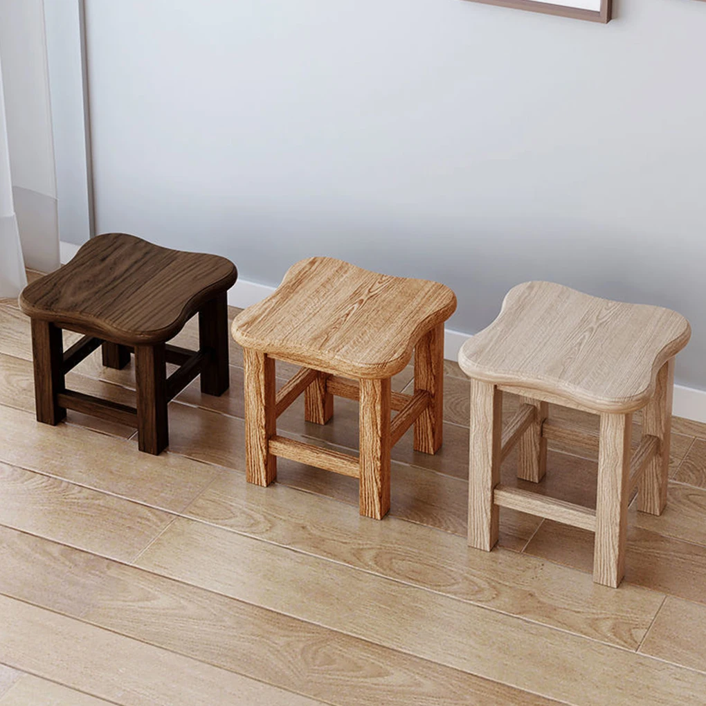 

Low Stools Modern Home Bedroom Dorm Entrance Solid Wood Small Square Bench Creative Sofa Stool Small Chair Change Shoes Bench