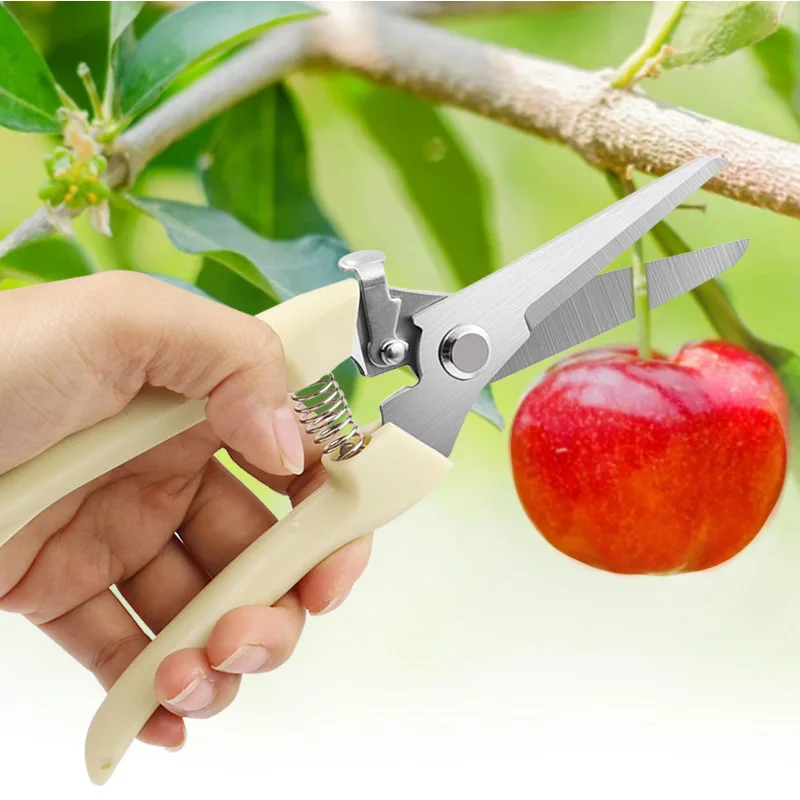 Garden Scissors Pruner Fruit Tree Pruning Shears Hand Gardening Grafting Tool Powerful Trimmer Applied to Flowers Branches garden trimming scissors garden hand tools 2Pcs