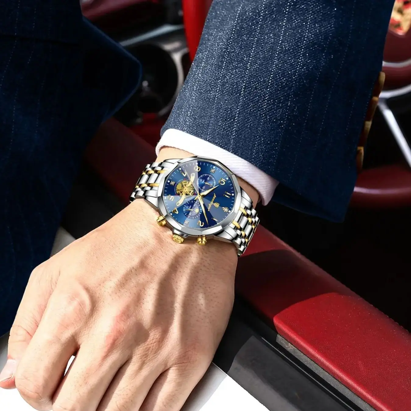 615 Orologio da polso da uomo di lusso, impermeabile, luminoso, con data e settimana, orologio al quarzo da uomo, in acciaio inossidabile, orologi da uomo Reloj - Orologi ufficiali