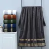 2PCS Green Bath Towels Set 1pcs Big Bath Towel 70x140cm and 1pcs Hand Face Towel 34x74cm Christmas Gift Sport Home Towels Set 6