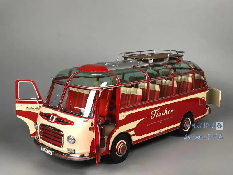 Фото Модель автомобиля Schuco 1:18 Setra S6 Fischer 1956, полностью открытая, ограниченная серия №2