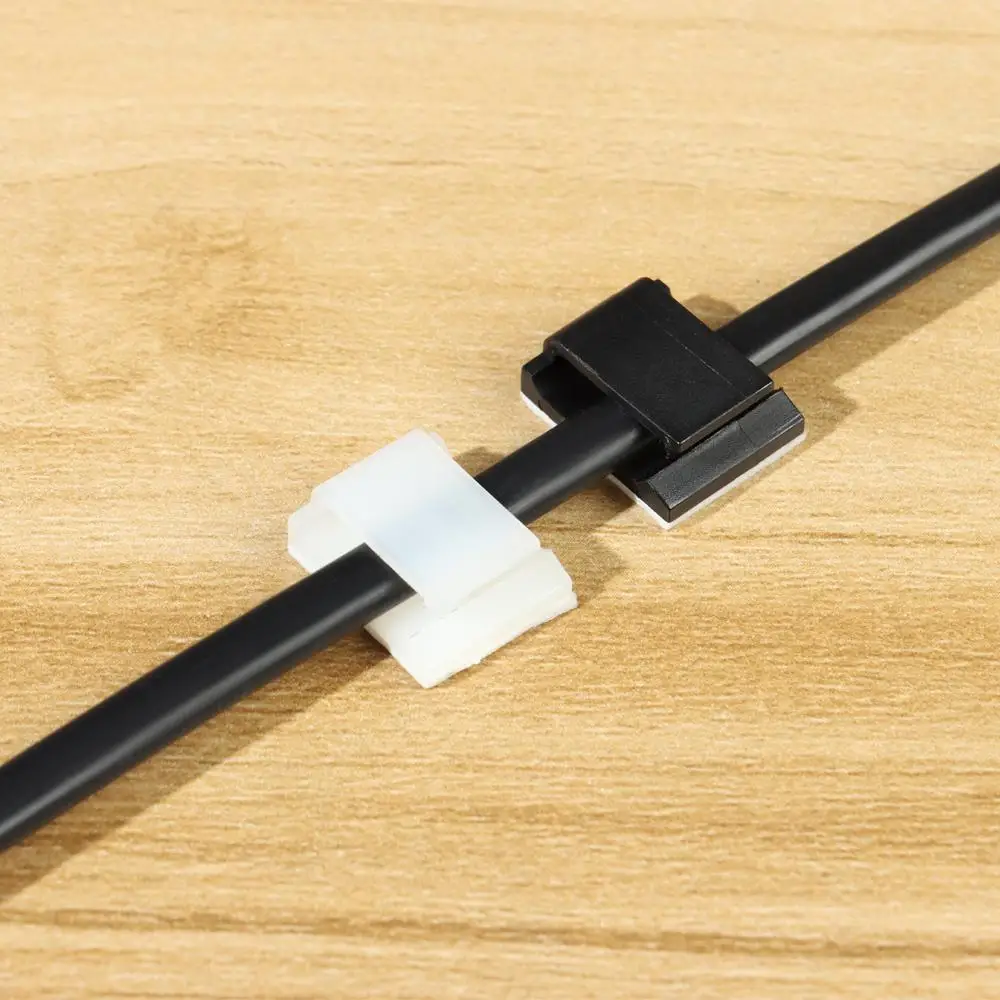 10Pcs Self-adhesive Cable Clips Cable Clamp Wire Tie Fixing Clip Car Wire Clip Cord Management Table Desk Storage Supplies cable organizer cable protector cable clip cable clamp