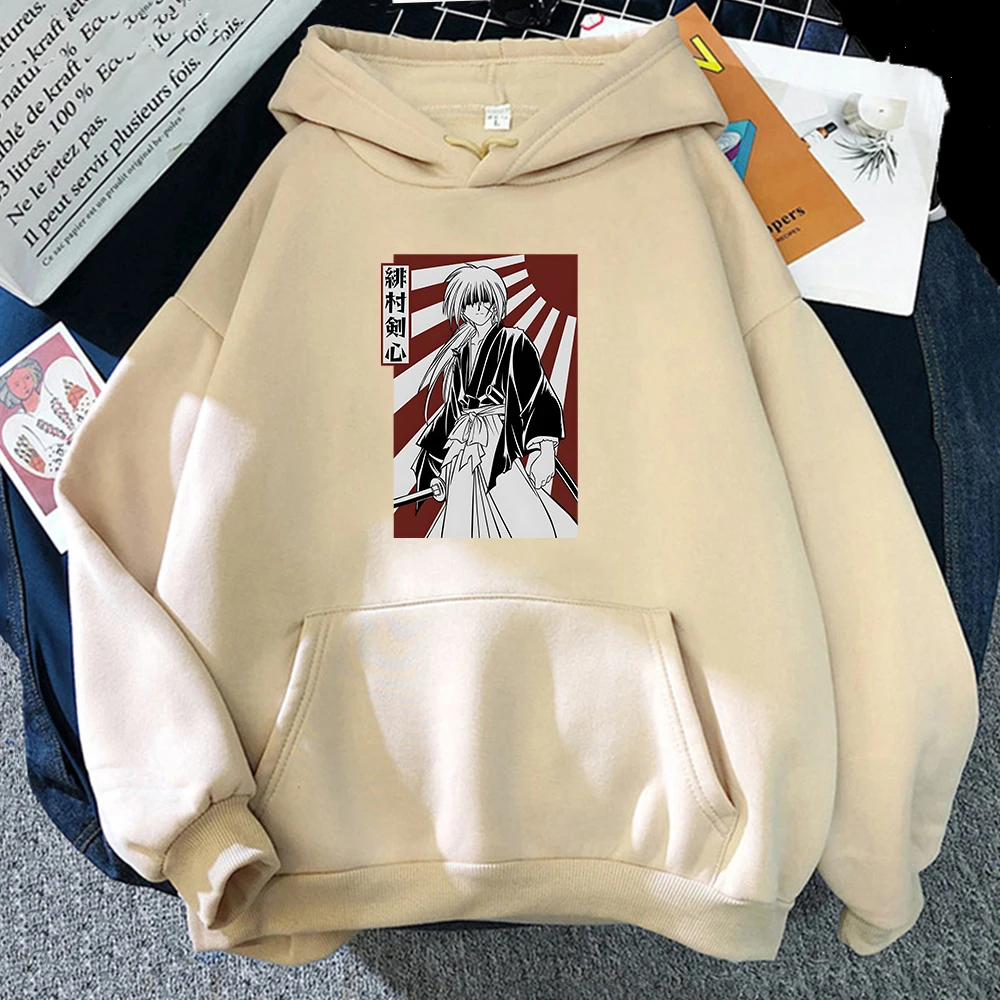 

Japanese Anime Rurouni Kenshin Hoodie Men Manga Graphic Fashion Pullovers Printed Harajuku Japan Clothes Hooded Sweatshirts Man
