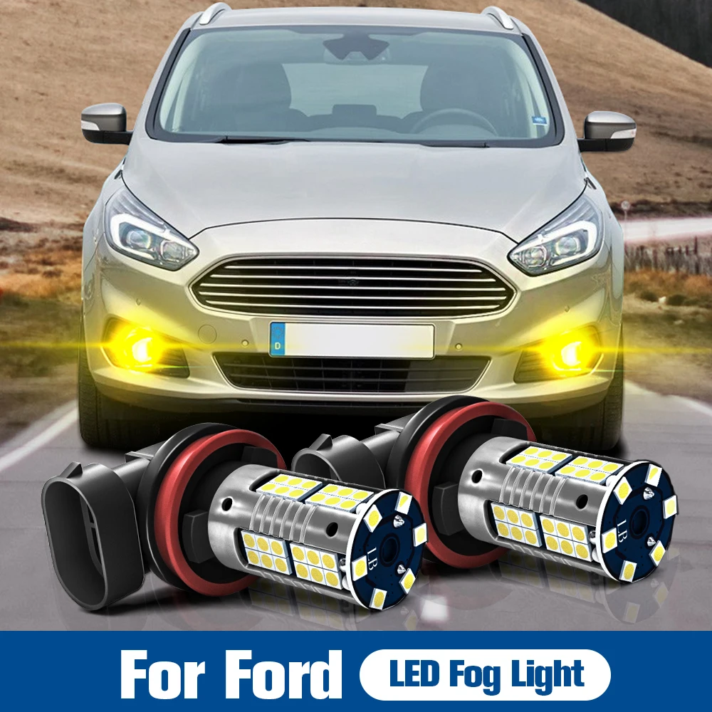 2 шт. светодиодсветильник Противотуманные фары H8 H11 Canbus без ошибок для Ford Kuga 1 Mondeo 3