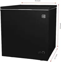 RFRF710-BLACK Chest Freezer Up To 197 L 7 Cu. Ft. Capacity Black External Temperature Control Easily Adjust The Temperature with 2