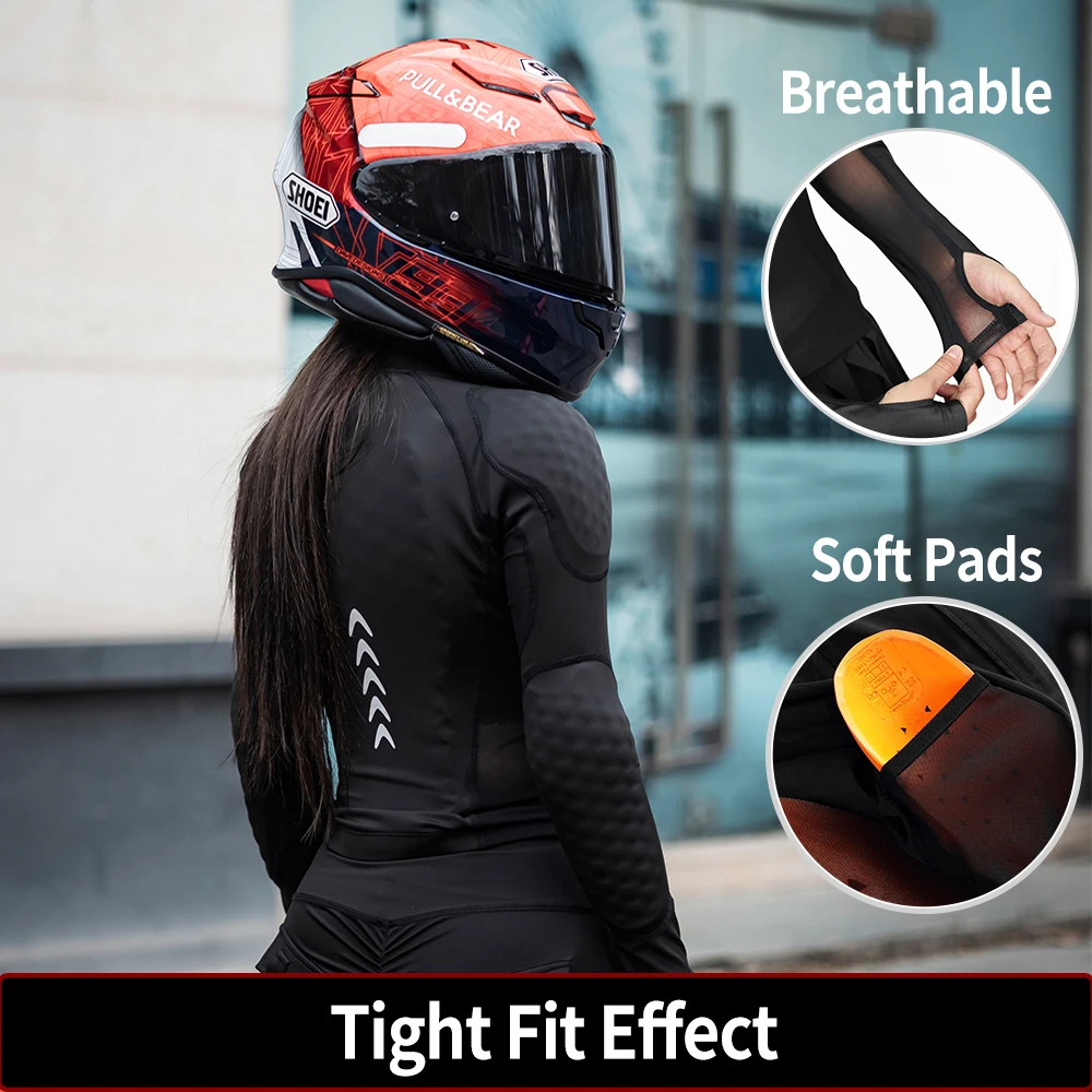 WOSAWE Women Motorcycle Jacket CE Certified Summer Armor Protection Jacket Breathable Slim Fit Motocross Racing Shirts Clothing